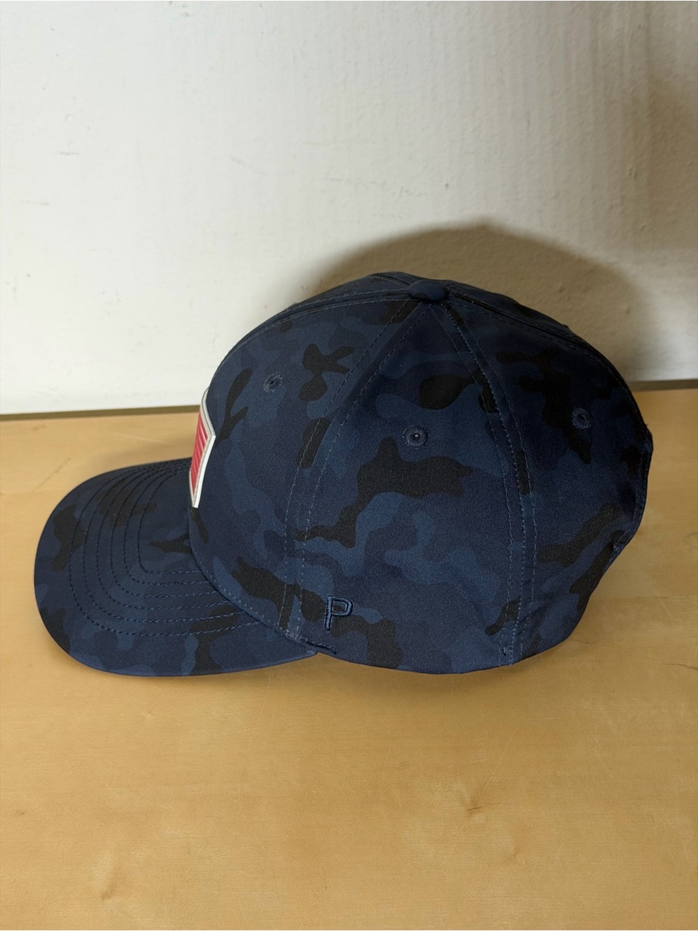 Puma x Volition 6 Panel Deep Navy Camo USA Adjustable Snapback Hat/Cap NWOT - Picture 2 of 6